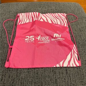 Pink Susan G. Komen Drawstring Bag